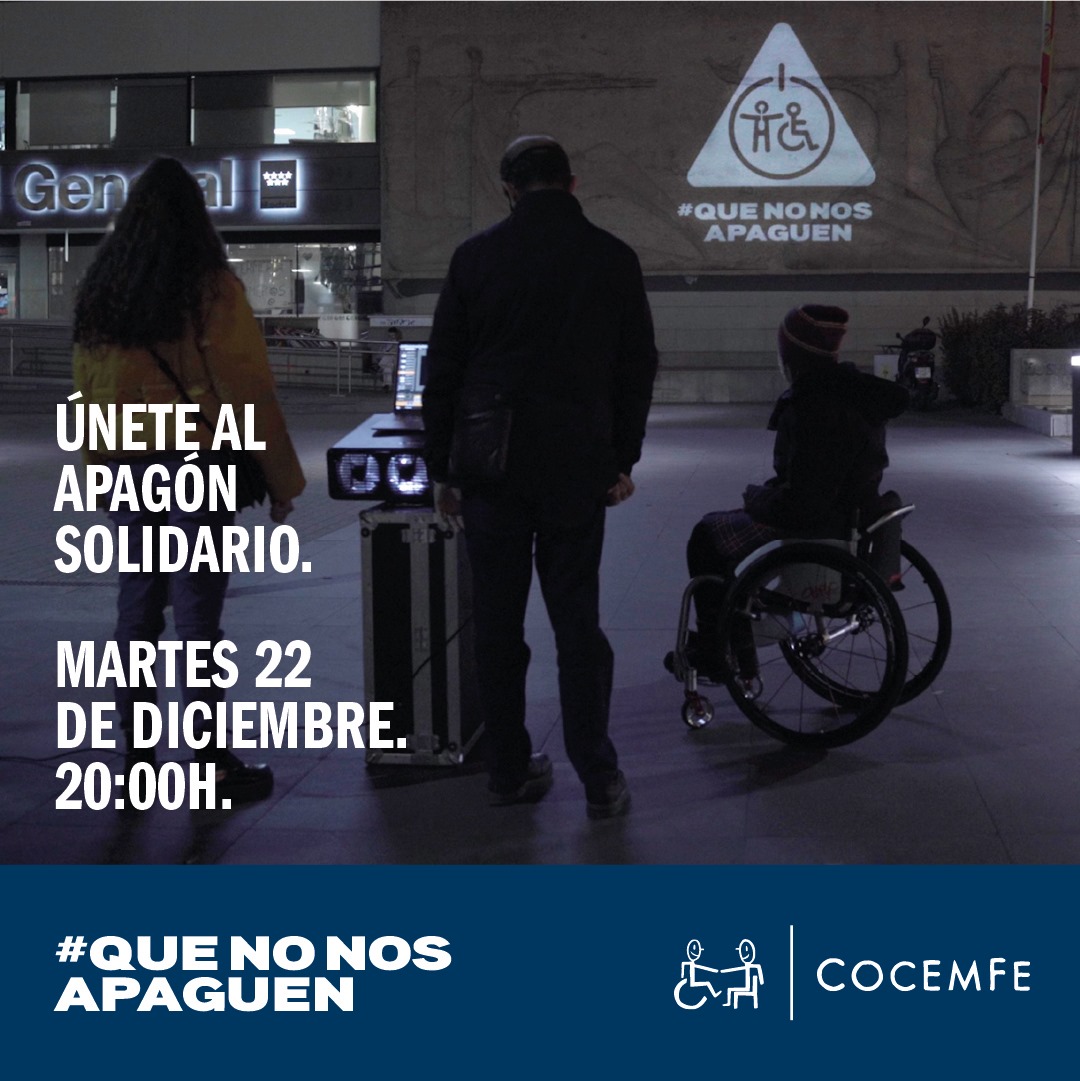 COCEMFE Sevilla se une a #QueNoNosApaguen para denunciar la pérdida de derechos de las personas con discapacidad durante la pandemia