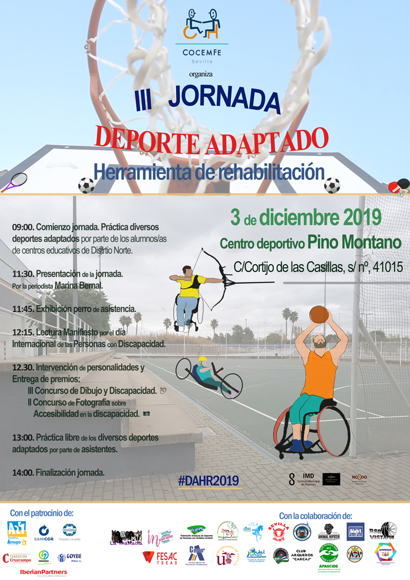 FAMS-COCEMFE Sevilla organiza la III Jornada de Deporte Adaptado. Herramienta de Rehabilitación   