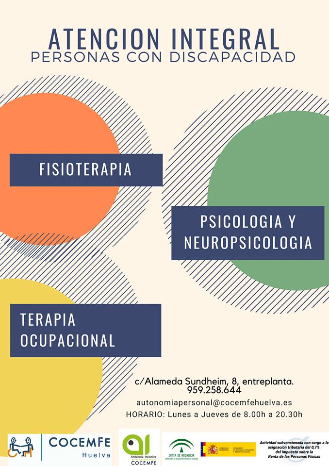 Actividades Relativas a la autonomía personal de COCEMFE Huelva.