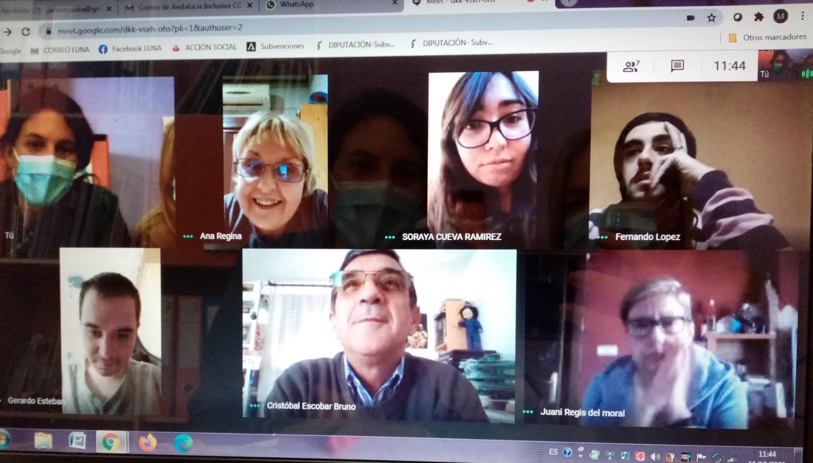 Sesion Grupal Online del Programa Activa-T. Jaén Inclusiva