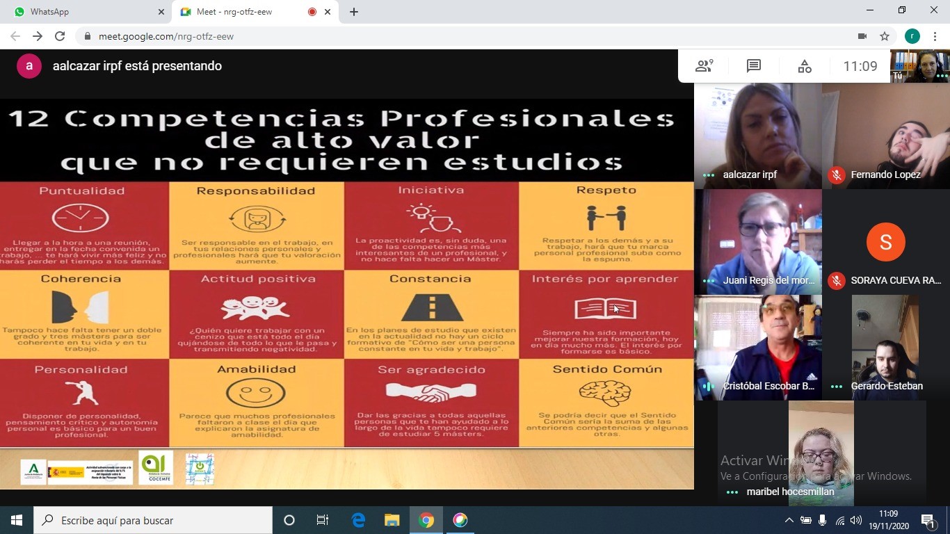 SESIÓN GRUPAL: “MEJORA TU EMPLEABILIDAD: Habilidades personales y profesionales”.