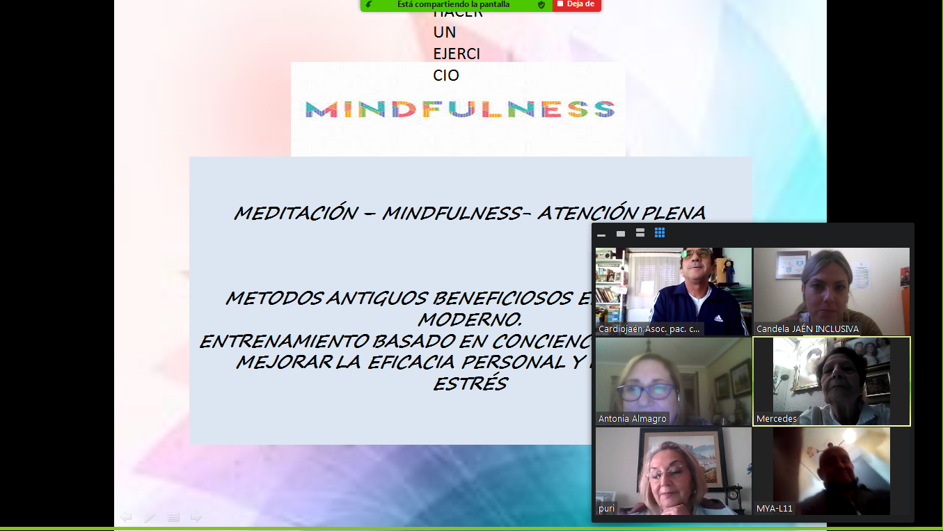 Taller online: “aprender a relacionarme de forma sana con mi ansiedad e introducción al mindfulness” parte práctica