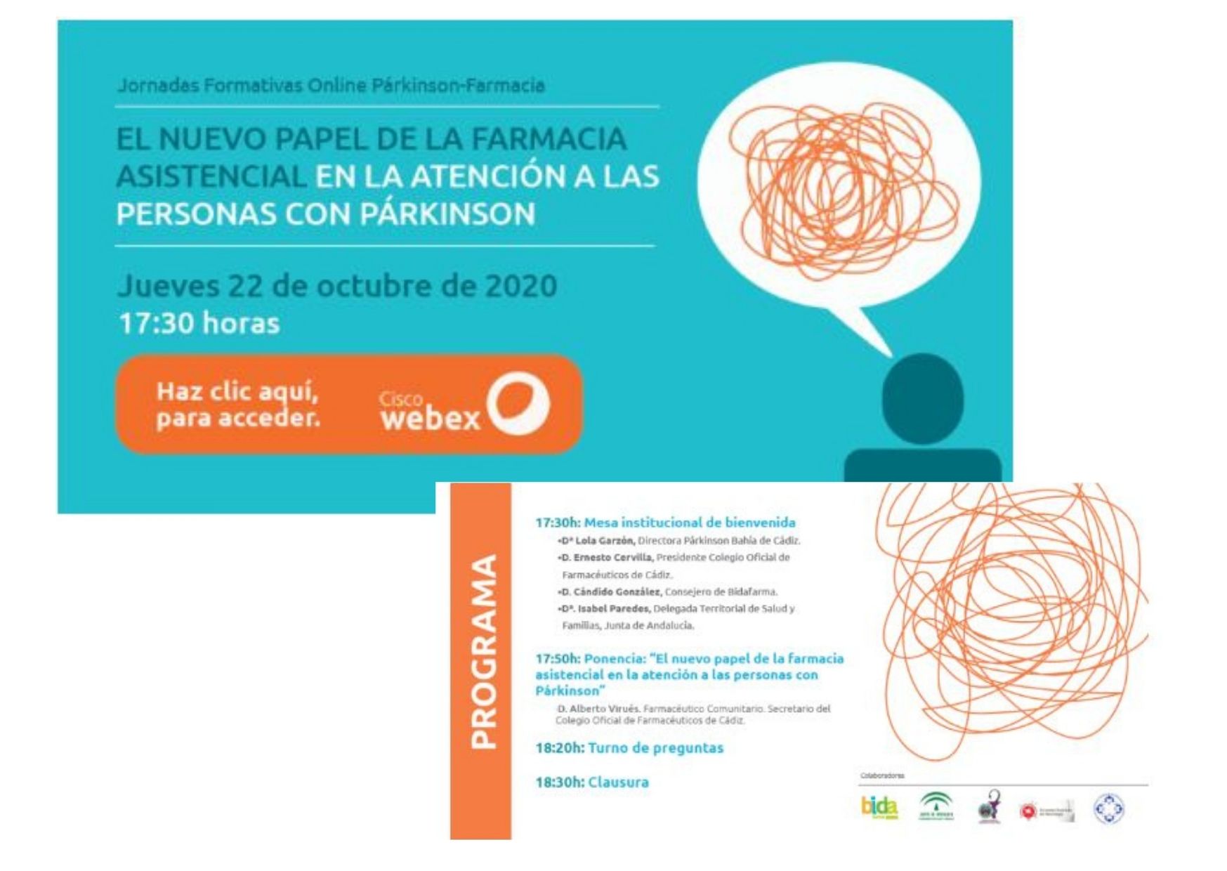 Jornadas Formativas online Parkinson - farmacia : El nuevo papel de la farmacia asistencial en la atención a las personas con Párkinson