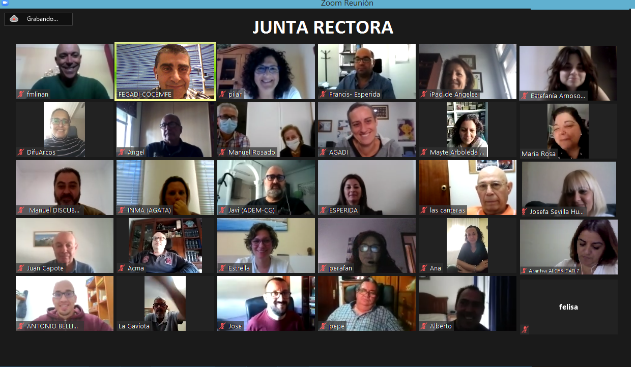 Junta Rectora en FEGADI Cocemfe