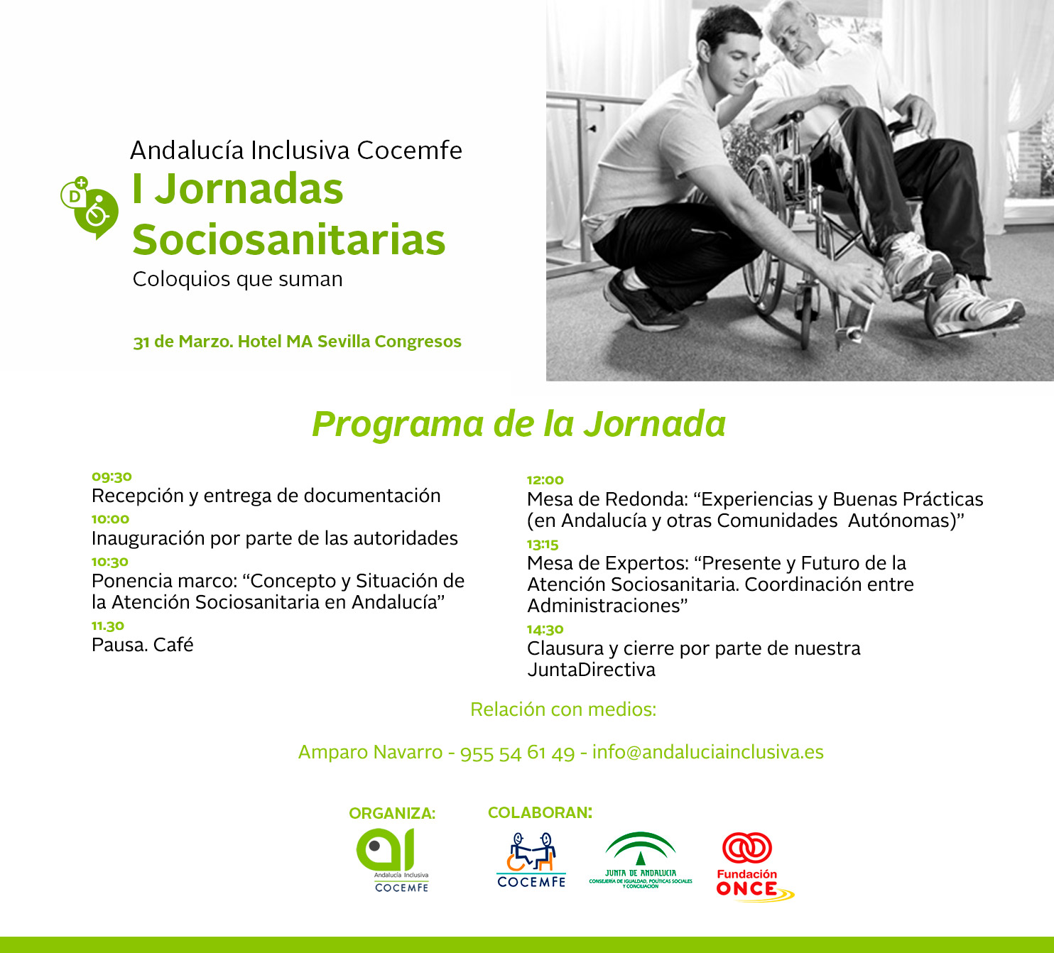 I Jornada Sociosanitaria. Andalucía Inclusiva Cocemfe