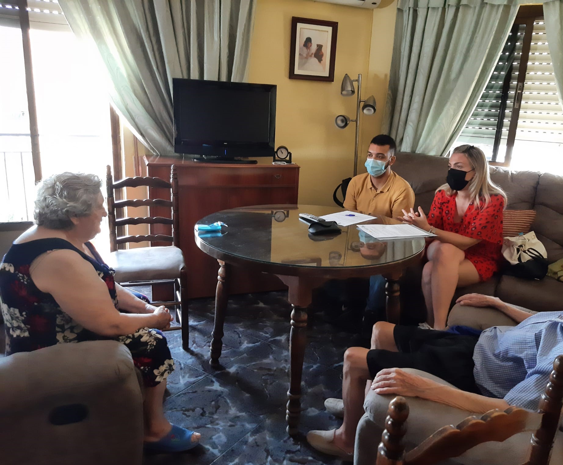 Visitas domiciliarias de Jaén Inclusiva dentro de los Programas OVI y Yo Te Cuido