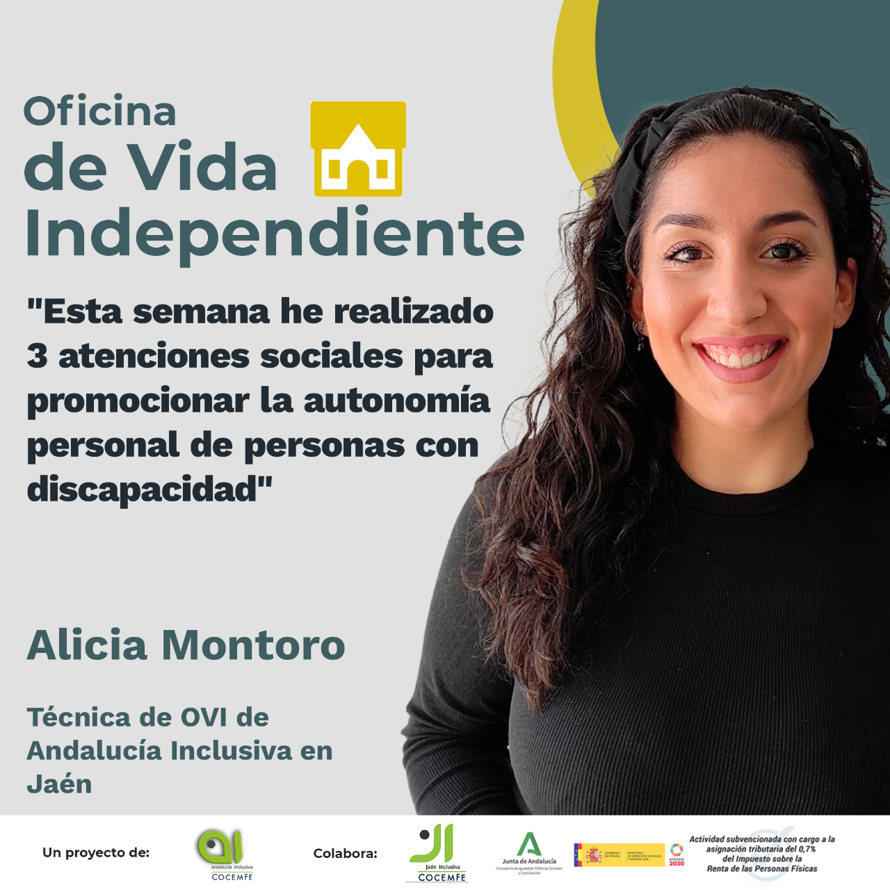 Alicia Montoro es técnica de nuestro Programa OVI en Jaén