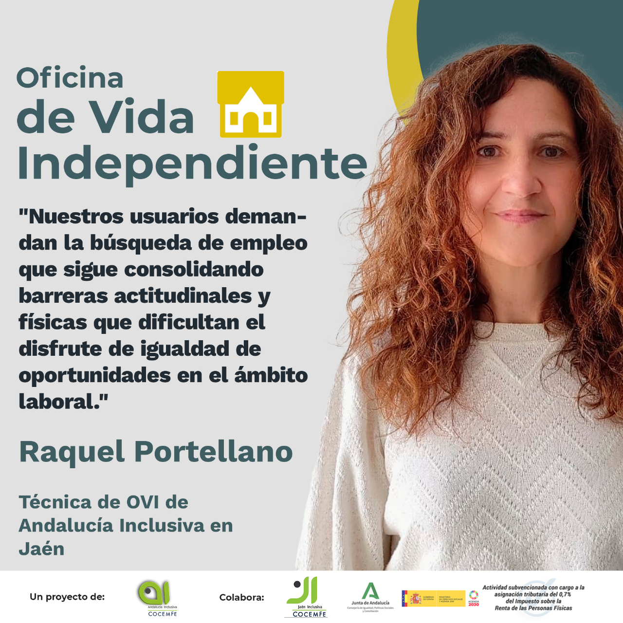  Oficina de Vida Independiente de Andalucía Inclusiva COCEMFE en Jaén