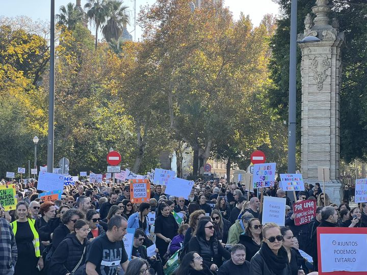 La discapacidad andaluza se echa a la calle en Sevilla para luchar por su supervivencia ante la falta de financiación para mantener sus centros y servicios