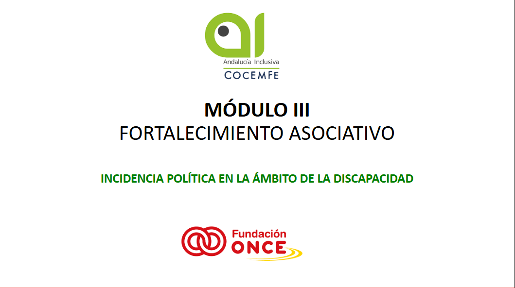 Impartido el tercer módulo del ciclo formativo de fortalecimiento asociativo de Andalucía Inclusiva